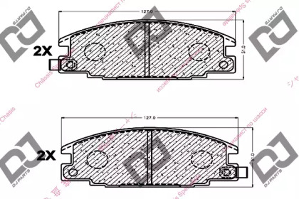 Комплект тормозных колодок DJ PARTS BP1100